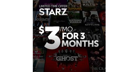 stars $3 for 3 months|starz season 3 special offer.